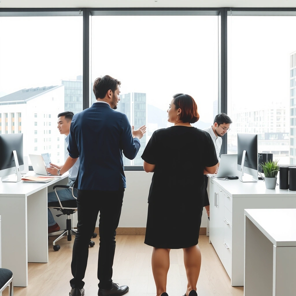 pixelroom team working together in modern office space